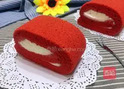Red velvet cream cake roll recipe 19