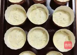 Meat floss and seaweed muffin cake recipe 13