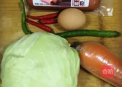 Fried rice noodles with cabbage Illustration of how to do it 1