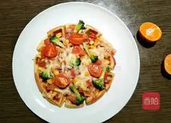 Microwave version of waffle pizza recipe 4