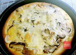 Cream Mushroom Grilled Chicken Cheese Pizza Recipe Illustration 19