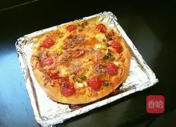 Illustration of how to make shrimp pizza 12