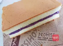 Coconut Purple Sweet Potato Sandwich Cake Recipe Illustration 9