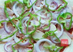 Cheese Bacon Illustration of how to make pizza 14