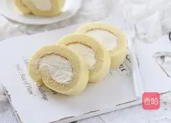Illustration of how to make cream cake roll 12