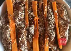 Illustration of how to make steamed pork with pumpkin rice flour 8