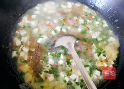 Illustration of how to make green vegetable and tofu soup 10