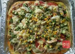 Illustration of how to make prawn okra pizza 7