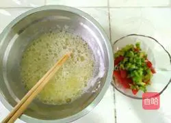 Illustration of how to make cherry tomato and egg pizza 2