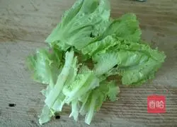 Egg lettuce Illustration of how to make fried rice noodles 5