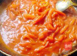 Illustration of French fried lamb chops with brandy braised pepper and porcini sauce 8