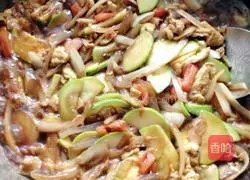 Illustration of how to make vegetarian fried noodles 6