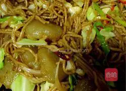 Hometown style snack - Fried noodles with black eggs and eggs, illustration 5