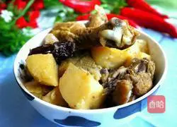 Illustration of chicken stewed with potatoes 10