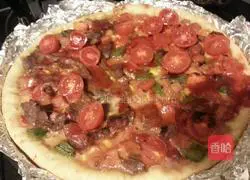 Double Beef and Cheese Cheese Pizza Recipe Illustration 21