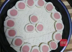 Chicken and apple lace pizza Practice illustration 5