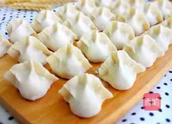 Illustration of how to make pork and leek dumplings 14