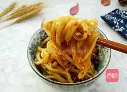 Illustration of how to make fried noodles with mushrooms and minced meat 8