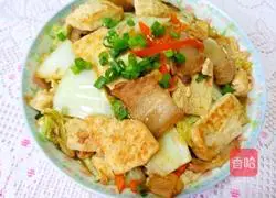 Illustration of how to make cabbage and tofu 9