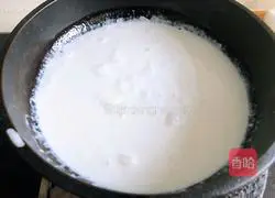 Illustration of how to make glutinous rice and mango rice 4