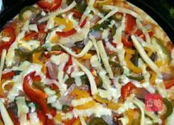 Illustration of making pizza with electric baking pan 9