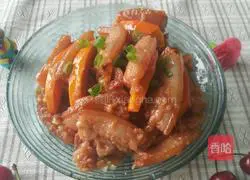 Illustration of how to make steamed pork with pumpkin powder 6