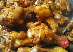 Illustration of braised chicken legs with ginger and green onion 4