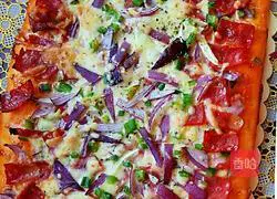 Illustration of how to make bacon pizza 11