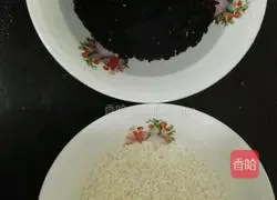 Illustration of how to make two-color pearl meatballs 2