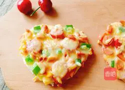 Super simple love ❤ rice pizza recipe illustration 16