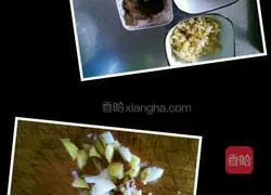 Illustration of how to make stir-fried vermicelli with kimchi and minced meat 2