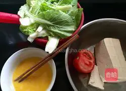 Illustration of how to make cabbage and tofu in clear soup 1 