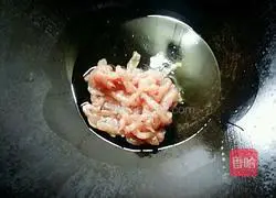 Illustration of how to make shredded pork with kimchi and sweet potato noodles (sour and spicy version) 6