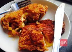 Illustration of how to make fried large chicken steak 7