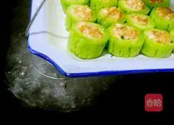 Illustration of how to make bitter melon stuffed with meat 12