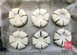 Illustration of how to make flower bean paste bread 14