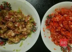 Illustration of how to make two-color pearl meatballs 5