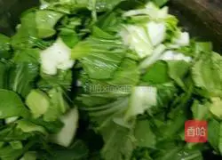 Illustration of how to make fried green vegetables and tofu 1