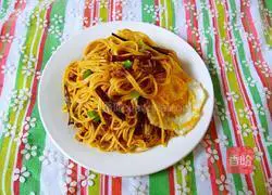 Illustration of how to make scallion noodles 13