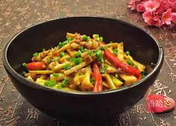 Illustration of braised spring bamboo shoots with scallion oil 9