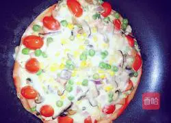 Flat bottom Illustration of how to make pot pizza 13