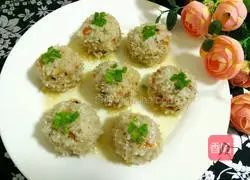 Illustration of how to make pearl meatballs 11