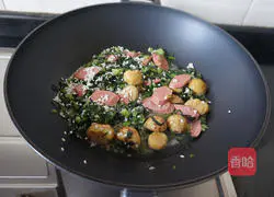 Illustration of how to make Shanghai vegetable rice 10