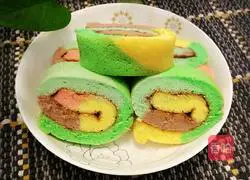 Rainbow Cake Roll Recipe Illustration 17