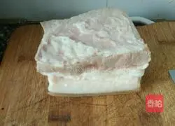 Illustration of home-style braised pork with pickled vegetables 1