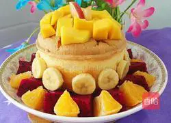 Illustration of how to make fruit birthday cake 11
