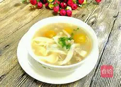 Illustration of how to make Xinjiang mutton, green apricot noodles and flag rice soup 9