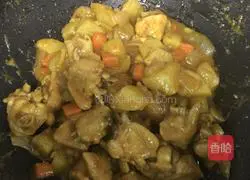 Illustration of how to make braised chicken wings with curry potatoes 6