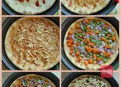 Illustration of how to make ham and cheese pizza 7