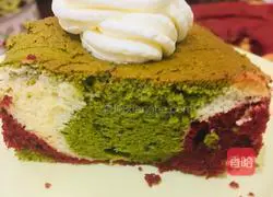 Three-color chiffon cake recipe 16